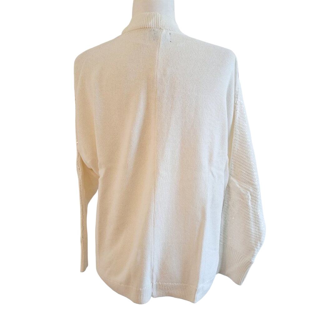 JM Collection Sequin Long Sleeve Open Front Cardi… - image 7